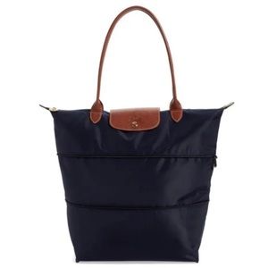 NWT Longchamp Le Pliage Expandable, Marine